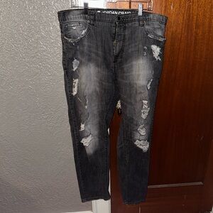 Men’s Jordan Craig Ripped Jeans Dark Black *RARE DESIGN* Wasit Size 40